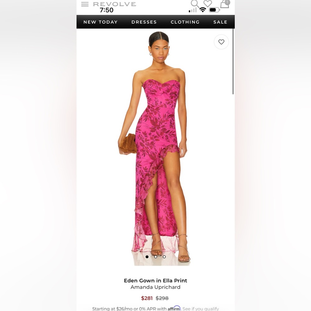 Eden Gown in Ella print dress from Revolve